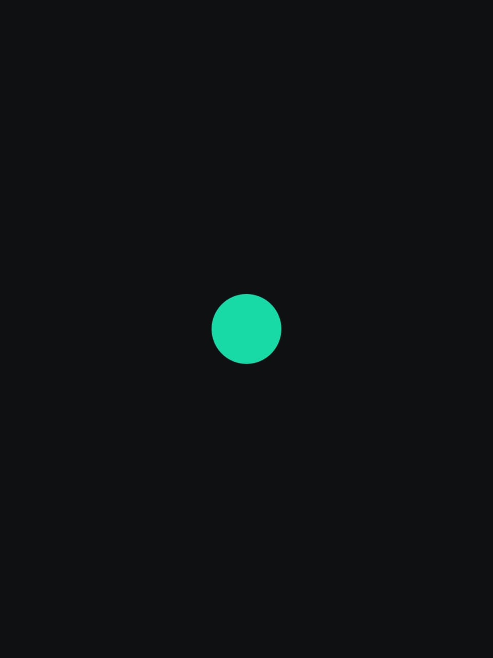 The green dot from the logotype as a standalone element of the visual identity