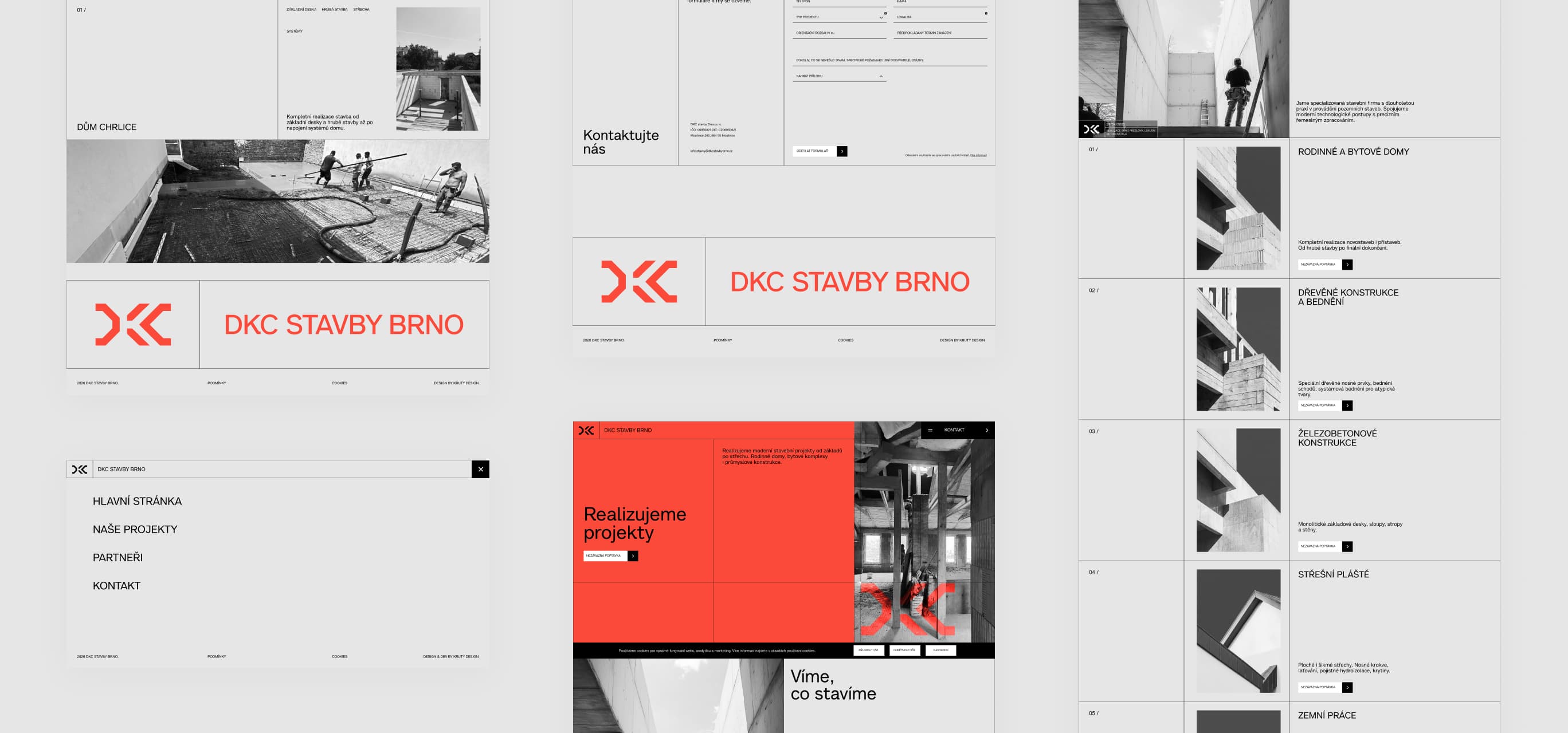 Page-by-page blueprint of the website prepared for development
