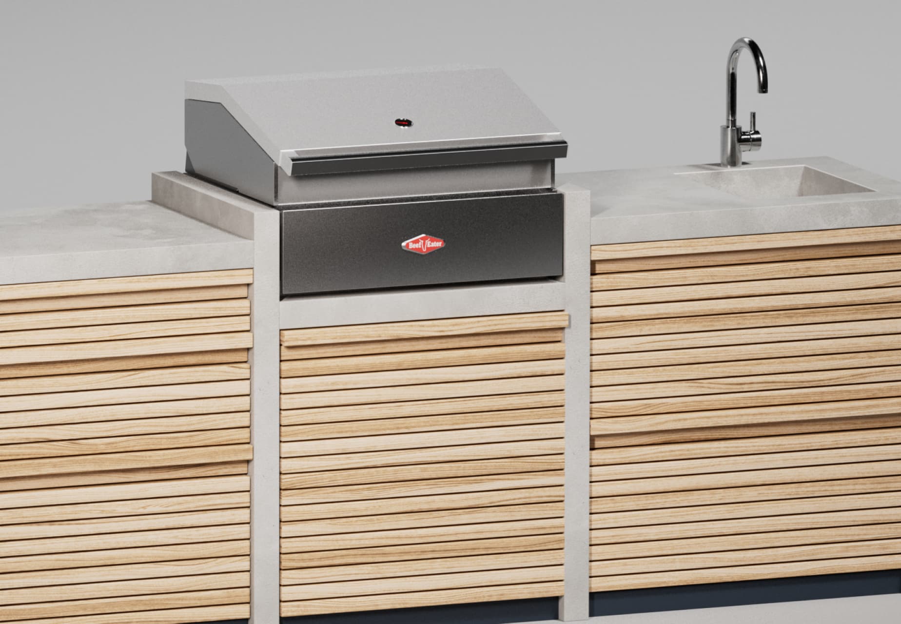 3D visualisation of the grill and sink modules
