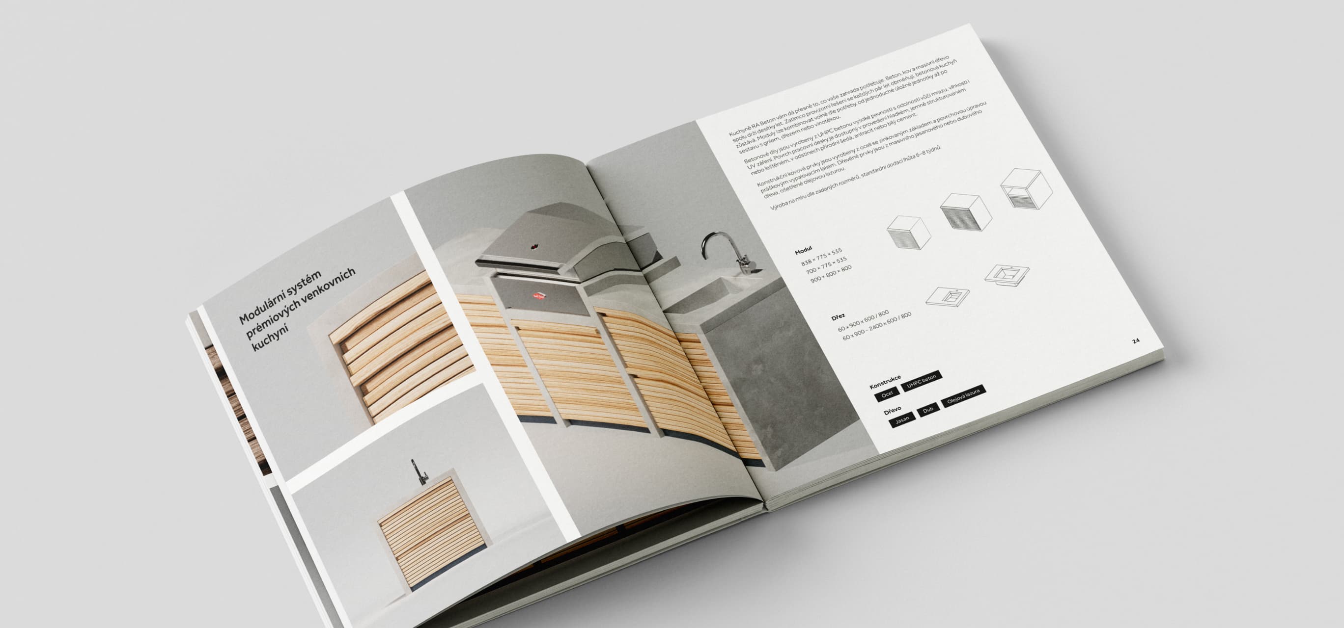 RA Beton product catalog spread