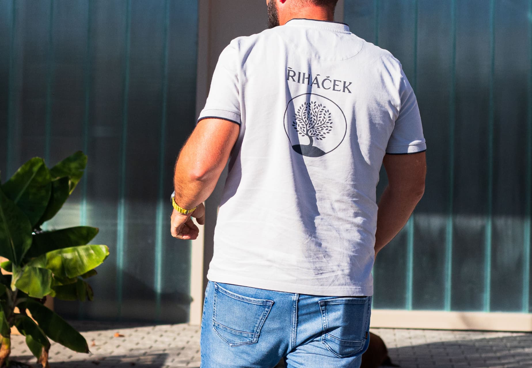 Řiháček brand applied on merchandise